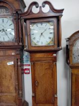 GEORGIAN OAK LONG CASE CLOCK