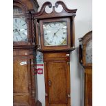 GEORGIAN OAK LONG CASE CLOCK