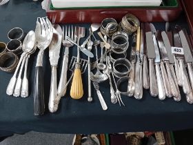 COLLECTION OF SILVER HANDLED KNIFES