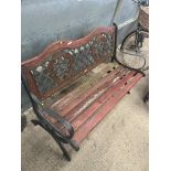 CAST IRON & WOODEN GARDEN BENCH