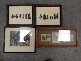 2 REPRODUCTION VICTORIAN SILOUETTE