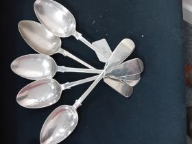 4 VICTORIAN HM SILVER SERVING SPOONS