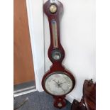 VICTORIAN MAHOGANY BANJO BAROMETER