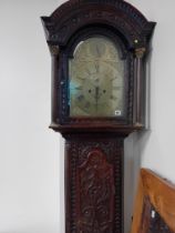 GEORGIAN OAK LONG CASED CLOCK