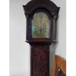 GEORGIAN OAK LONG CASED CLOCK