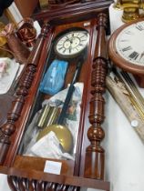 LARGE VICTORIAN MAHOGANY CASE CLOCK