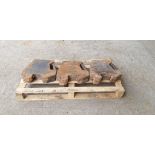 6 X MASSEY FERGUSON 45kg WEIGHTS