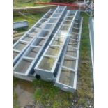 4 FEED TROUGHS, 9FT AS NEW