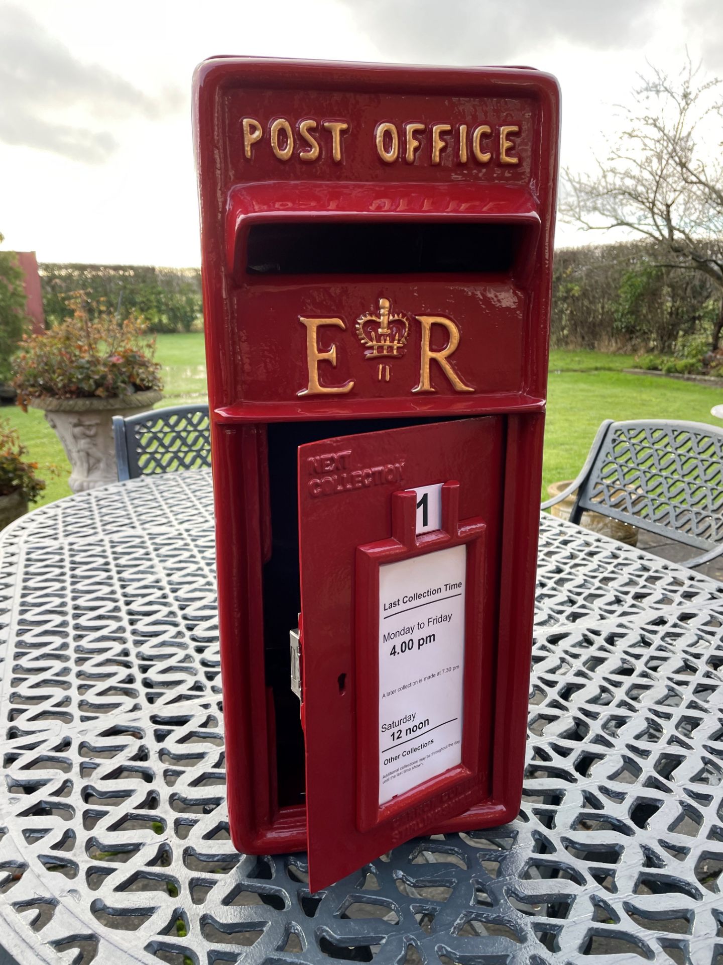 NEW ER RED & GOLD WELSH POST BOX