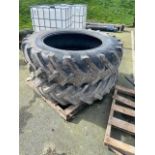 SET OF USED TRACTOR TYRES. 16.9 R38