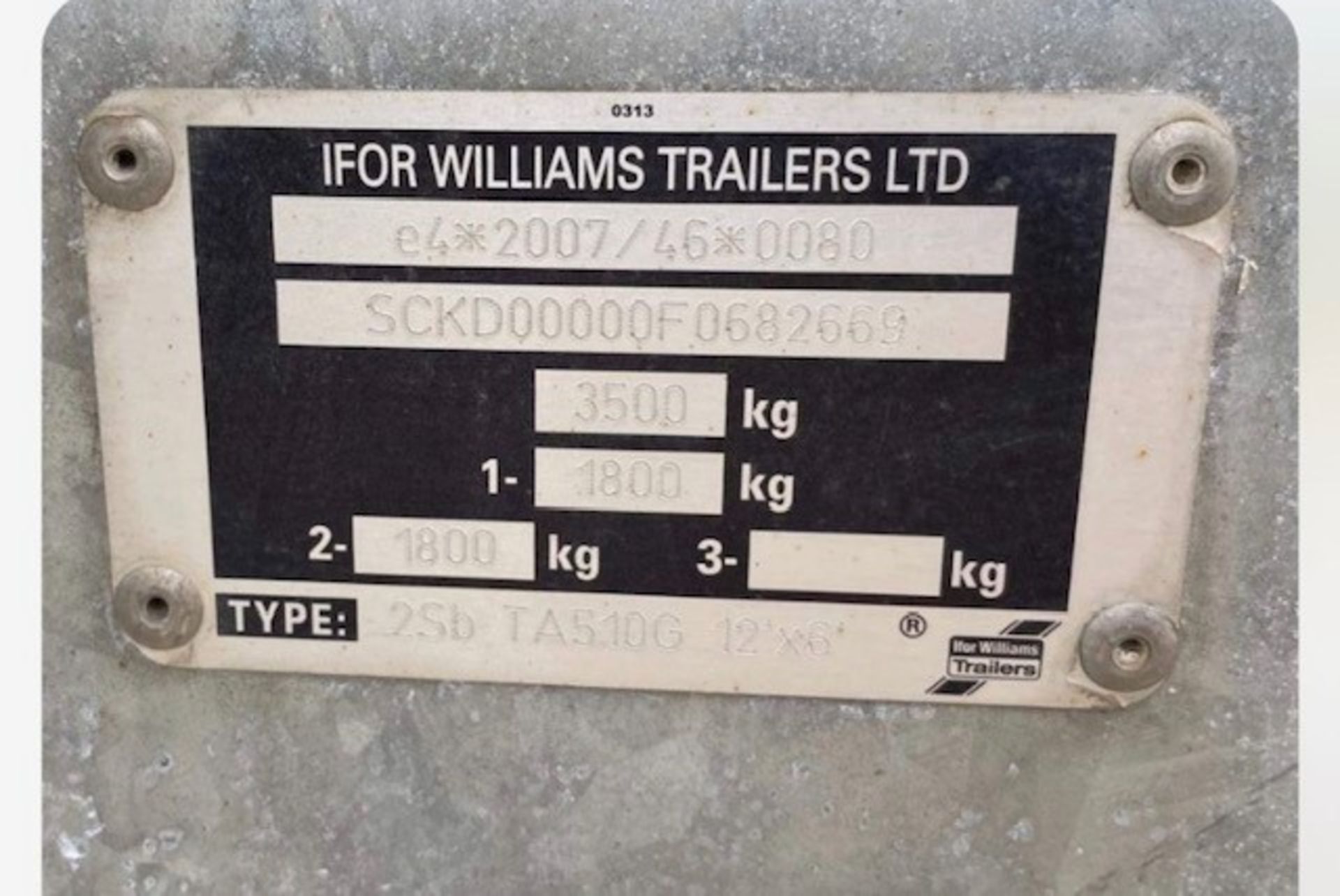 IFOR WILLIAMS 12' X 6' STOCK TRAILER - Image 2 of 3