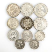 11 preußische Münzen.
