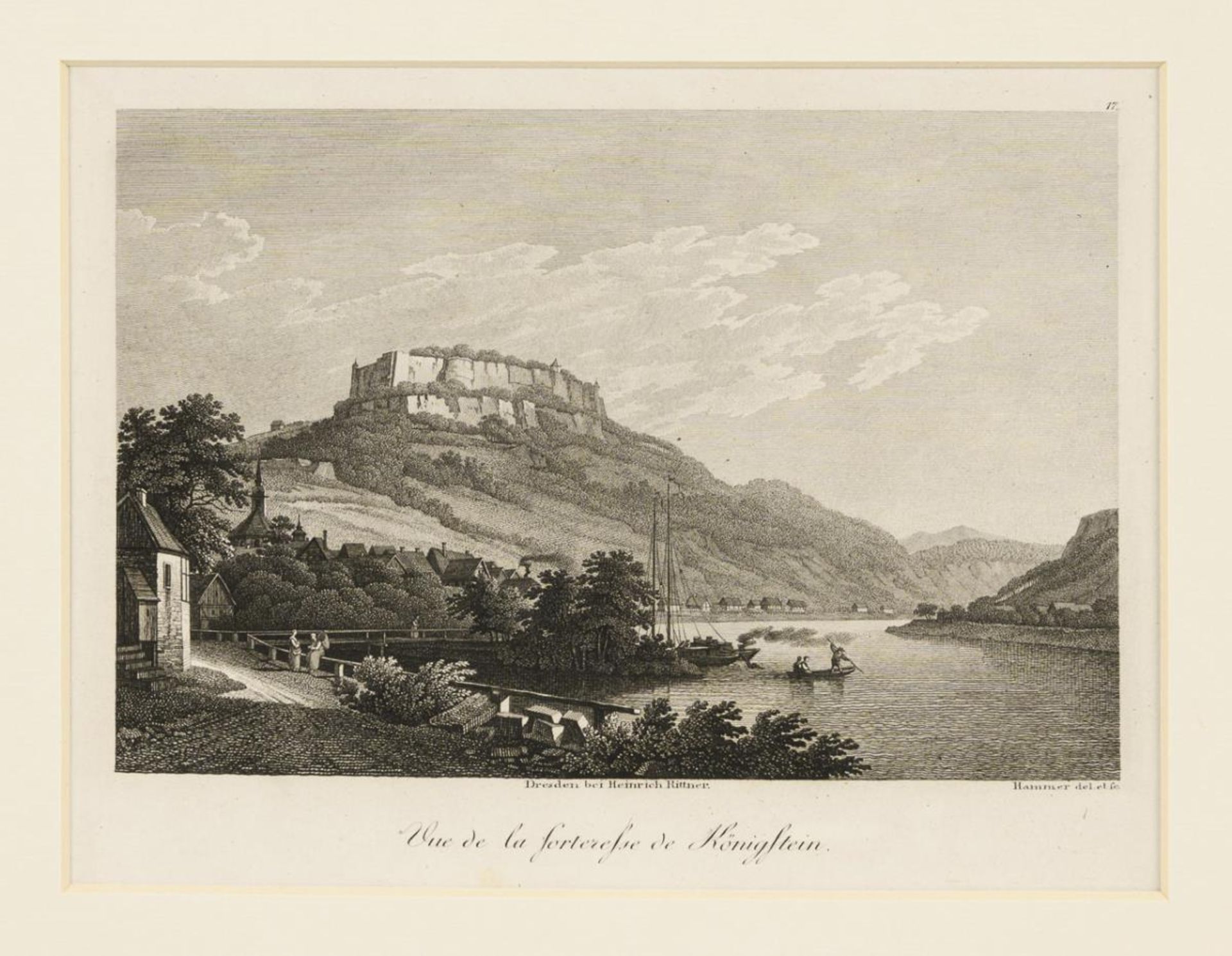 2 Ansichten: Blick auf die Festung Königstein | Blick auf Bad Schandau. - Image 2 of 3