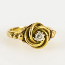 Ring mit Altschliff-Brillant, um 1900.