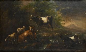 ROOS, Johann Heinrich zugeschrieben (1631 Otterberg - 1685 Frankfurt/Main). Ziegen und Rinder a...