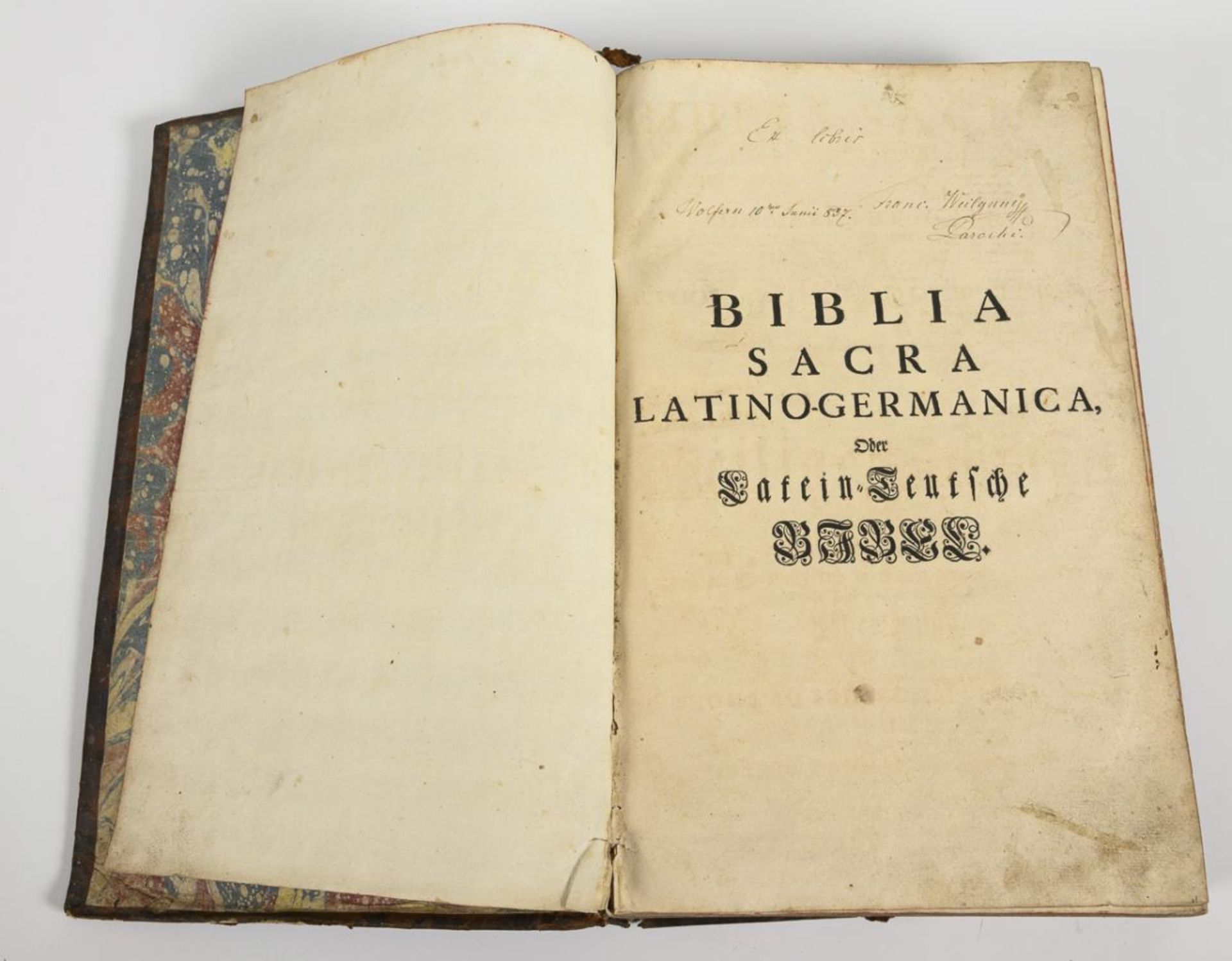 Bibel in Lateinisch und Deutsch, 2 Bänden. - Bild 3 aus 3