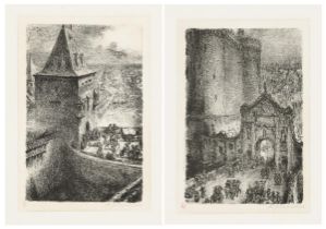 WEBER, Andreas Paul (1893 Arnstadt - 1980 Schretstaken). 2 Illustrationen zu Grimmelshausen.