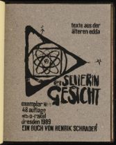 SCHRADER, Henrik (* 1968 Greiz). Seltenes Künstlerbuch "Der Seherin Gesicht: Texte aus der Ältere...