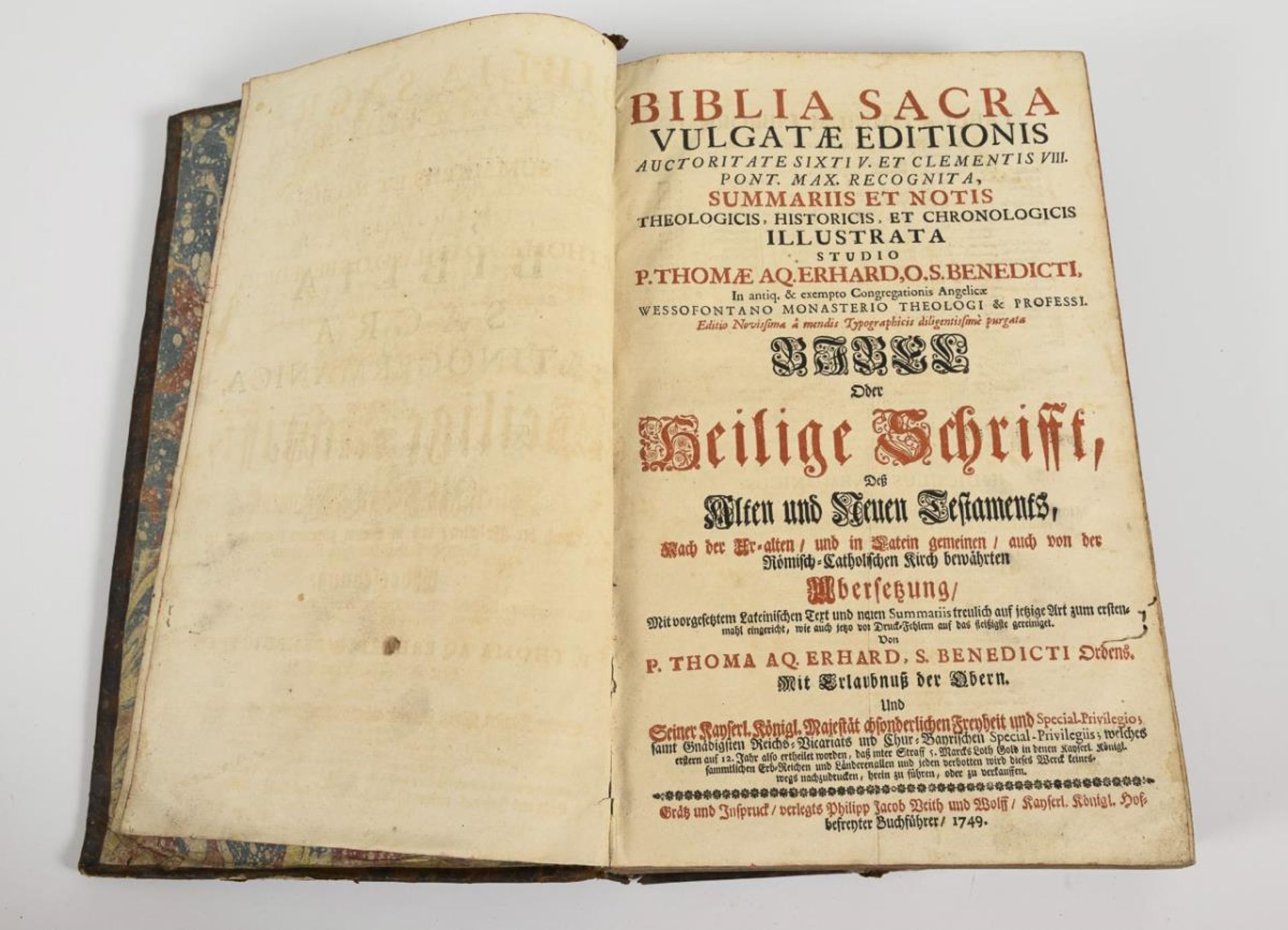 Bibel in Lateinisch und Deutsch, 2 Bänden. - Bild 2 aus 3