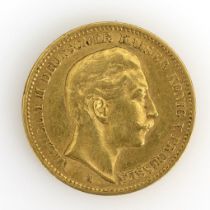 Goldmünze 20 Mark Preußen Kaiser Wilhelm II. 1895.