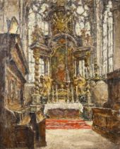 BLANKE, Wilhelm (1873 Unruhstadt - 1936 Schwiebus). Altarraum.