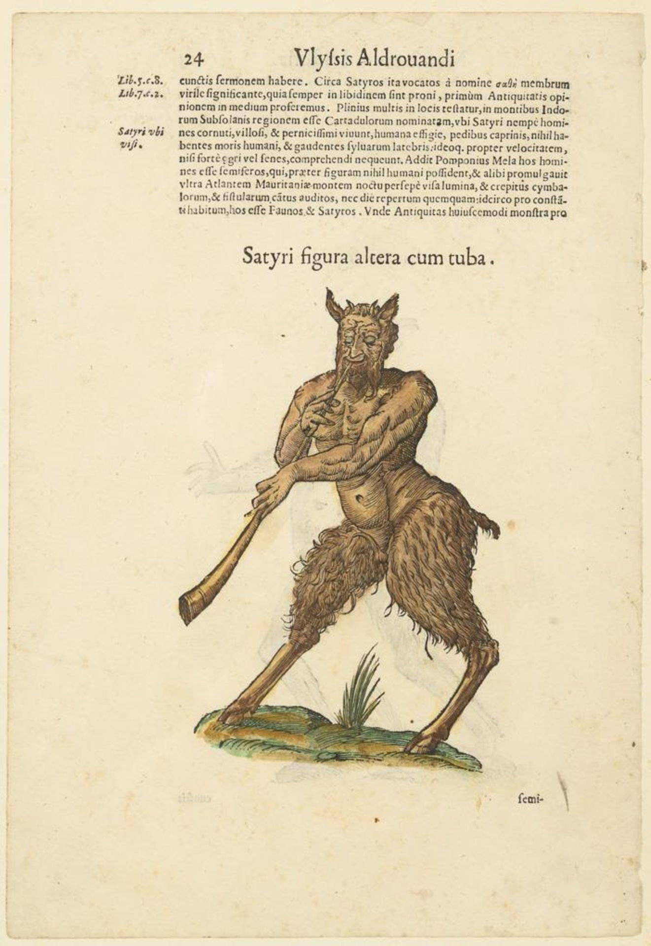 ALDROVANDUS, Ulyssis (1522 Bologna -1602 Bologna). 2 Buchillustrationen mit imaginären Geschöpfen. - Image 3 of 3