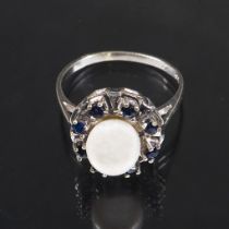 Perlen-Saphir-Ring.