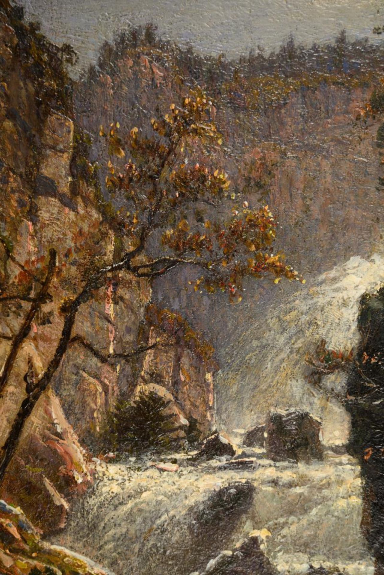 MÖLLER, Jörgen Henrik (1822 Randers/DänemarkK - 1884 b. Trollhättan/Schweden). "Wasserfall im Lin... - Bild 2 aus 3