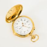 Goldene Savonnette mit Minutenrepetition und Chronograph.. Lega.