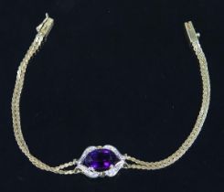 Amethyst-Diamant-Armband.