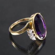 Amethyst-Brillant-Ring. Adolph Merath, Juwelierschmiede, Ulm.