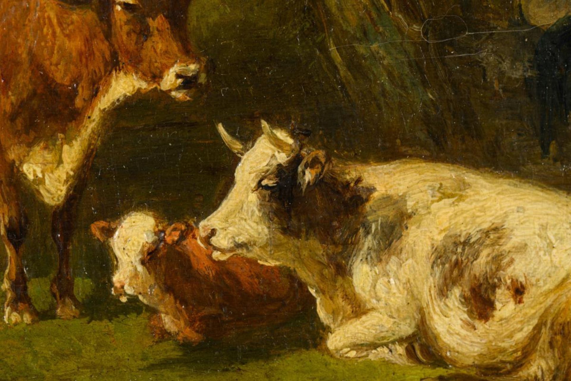 VOLTZ, Friedrich (1817 Nördlingen – 1886 München). Rinder vor Bauerngehöft. - Bild 2 aus 5