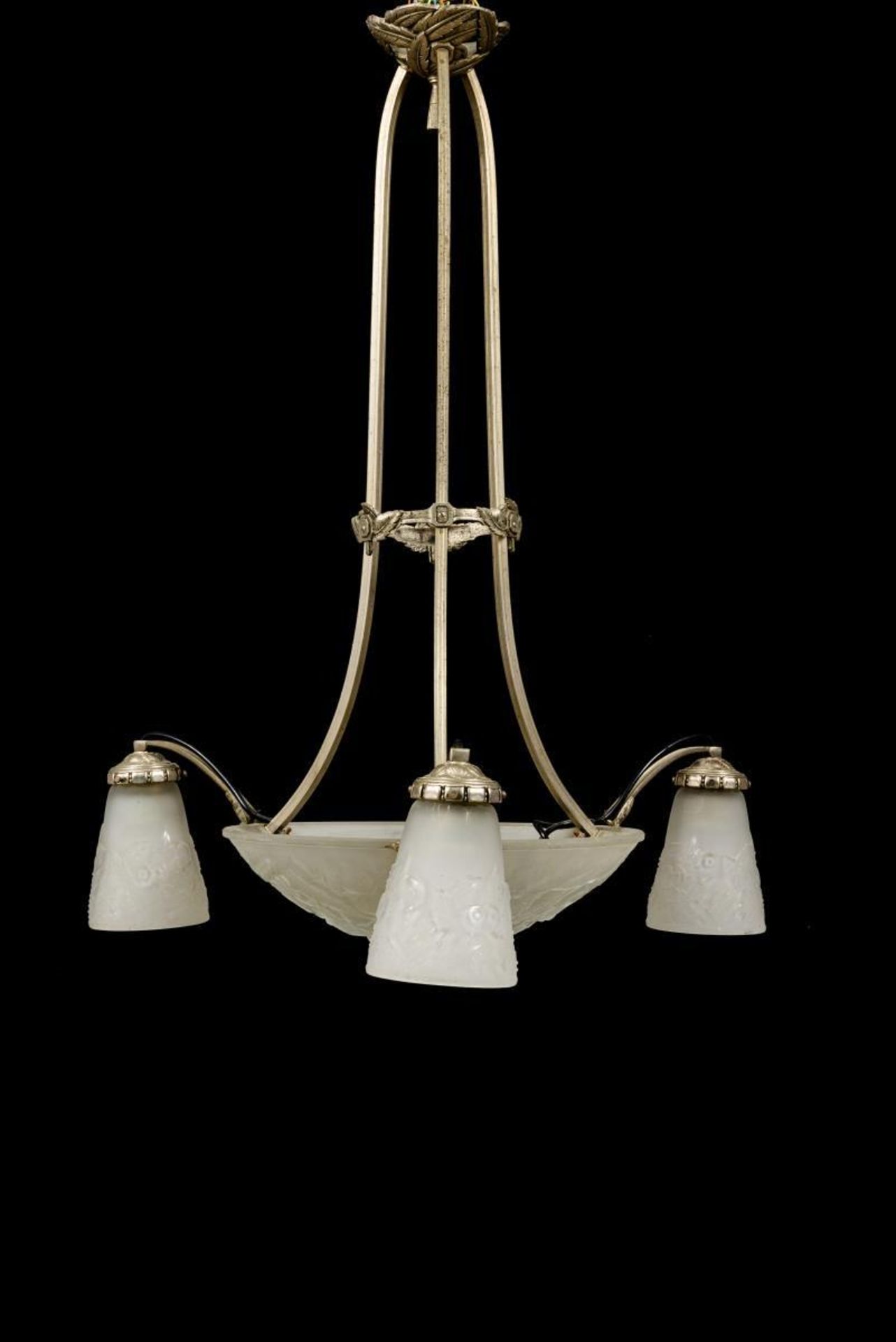 Art-déco-Deckenlampe.  Muller Frères, Luneville.