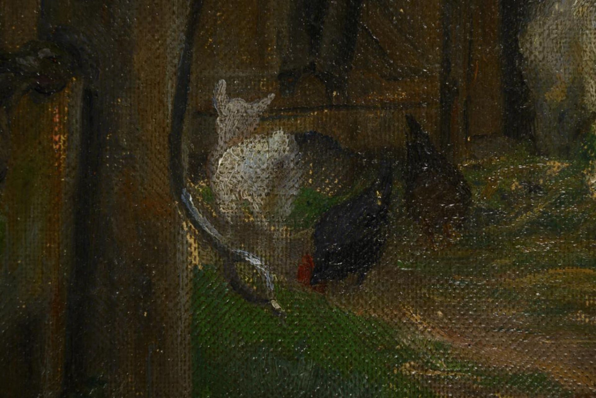 FINCK, Adele von  (1879 Buenos Aires - 1943 Berlin). Bauernhof mit Hühnern und Ziegen. - Bild 2 aus 4