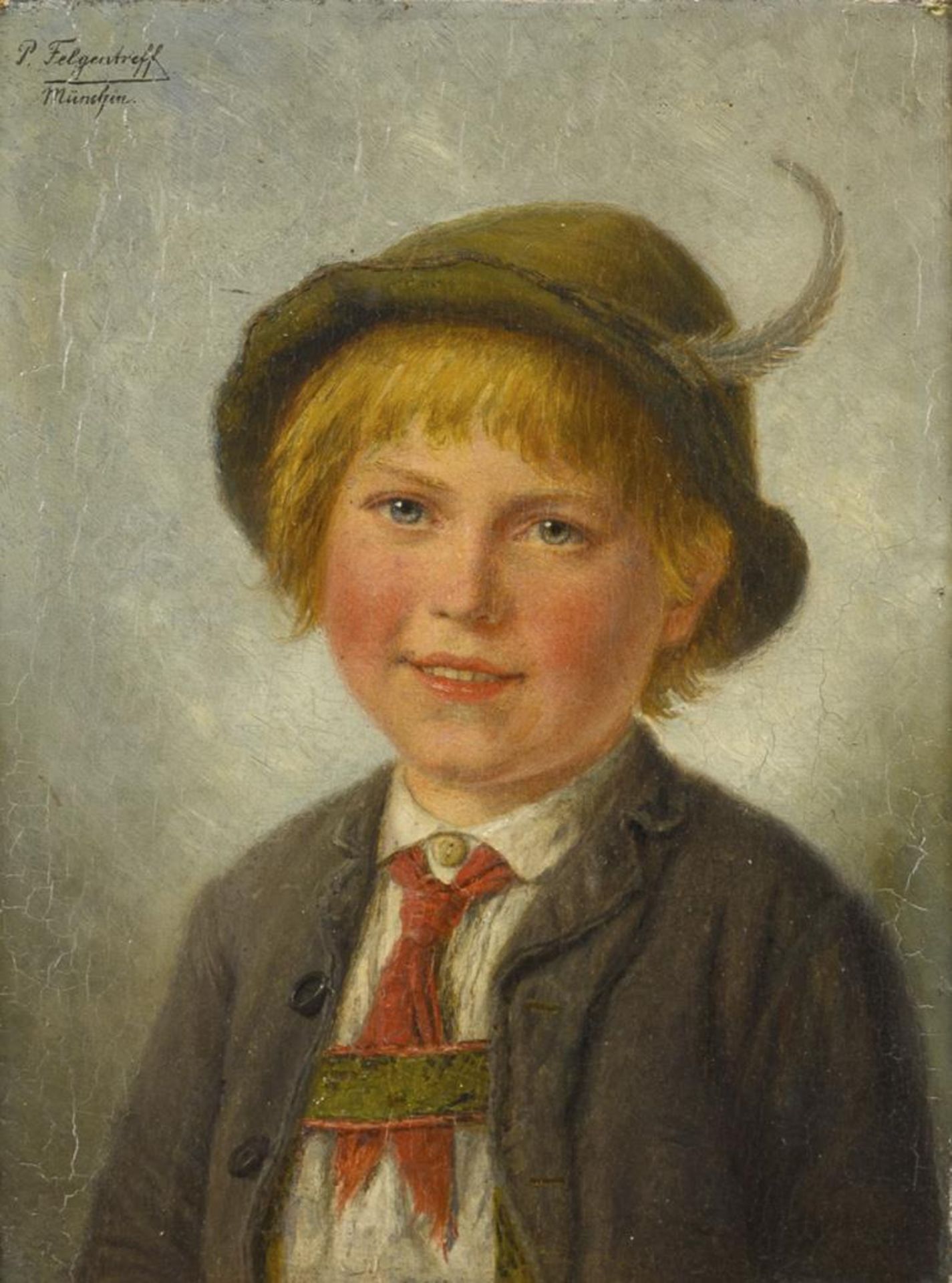 FELGENTREFF, Paul (1854 Potsdam - 1933 München). Zwei Kinderbildnisse. - Image 4 of 7