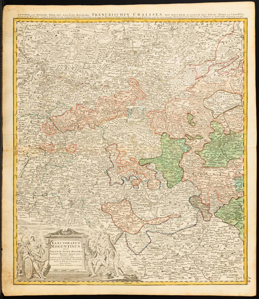 HOMANN, Johann Baptist (1664 Oberkammlach - 1724 Nürnberg). 5 historische Landkarten. - Image 4 of 5