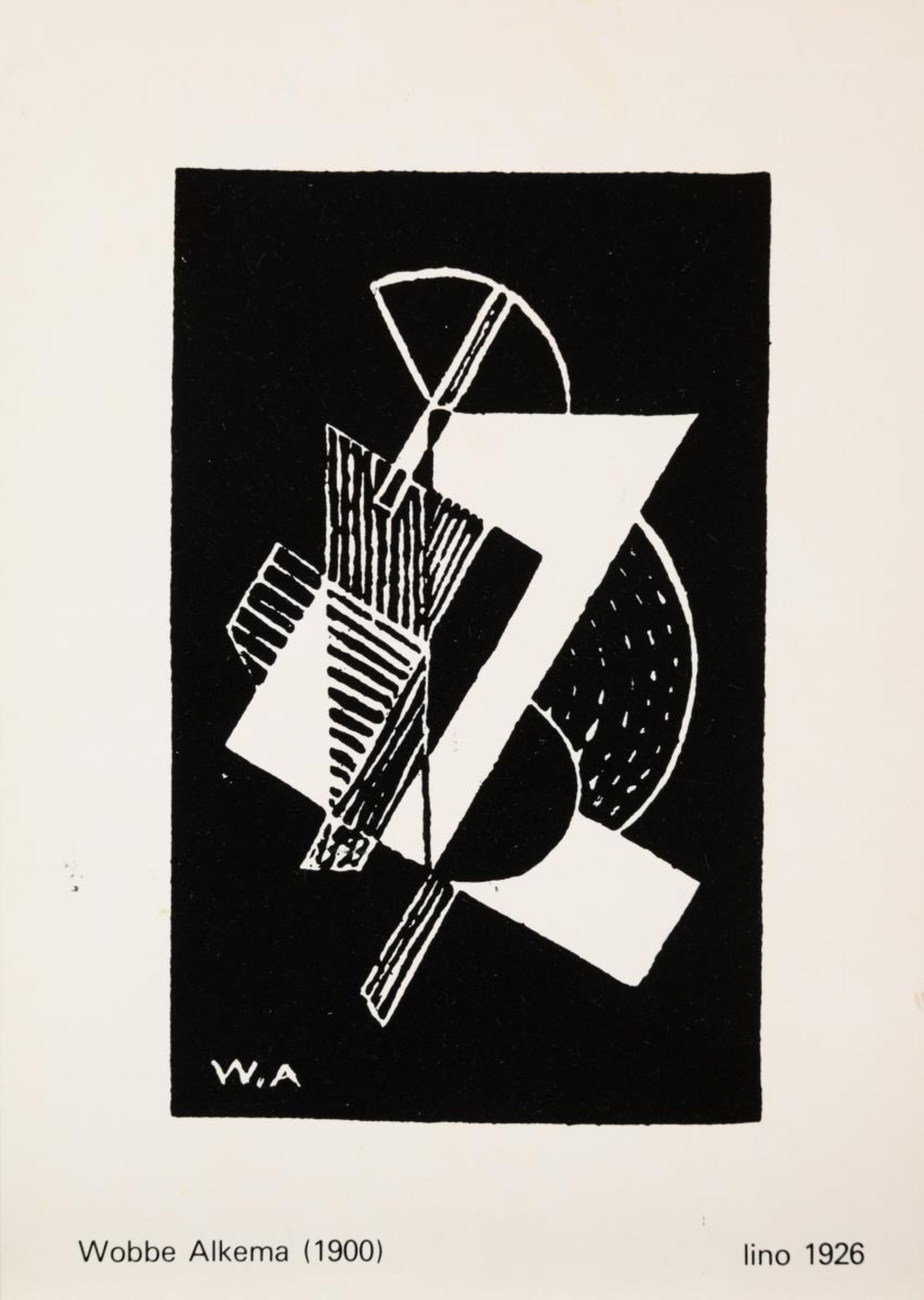 ALKEMA, Wobbe  (1900 Nieuw-Buinen - 1984 Kampen). Konvolut Neujahrsgrüße mit abstrakten Werken. - Bild 4 aus 15