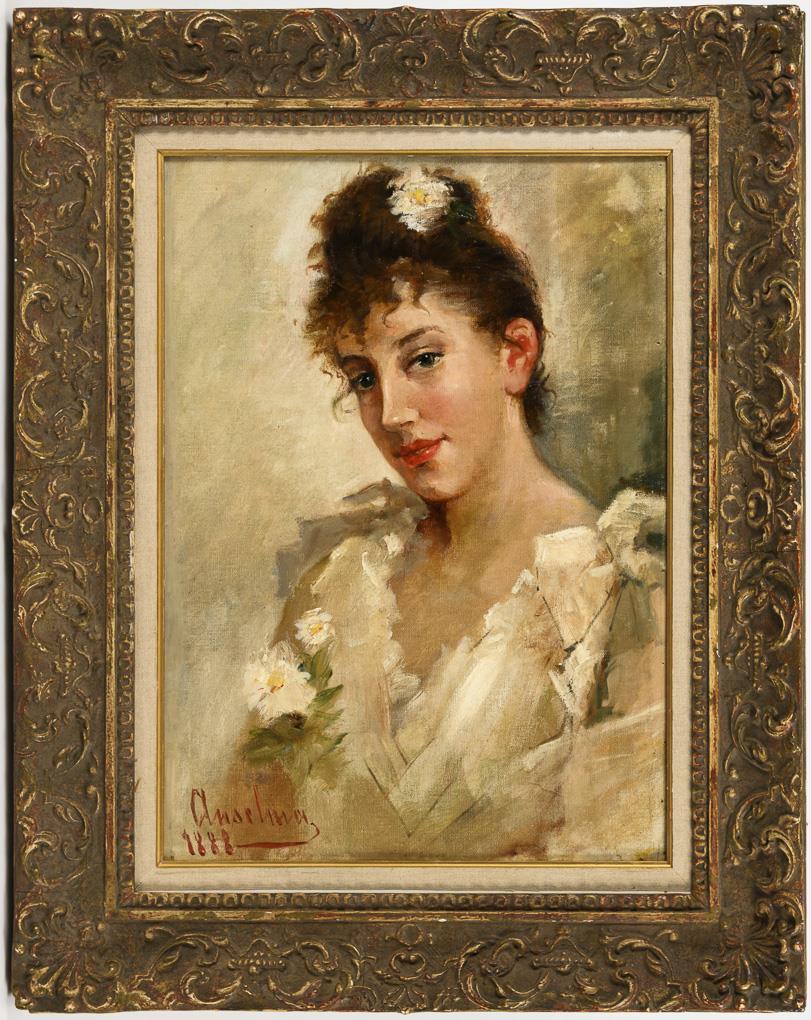 LACROIX, Marie (Anselma) (1831 Cádiz - 1907 Paris). Damenporträt. - Image 3 of 6