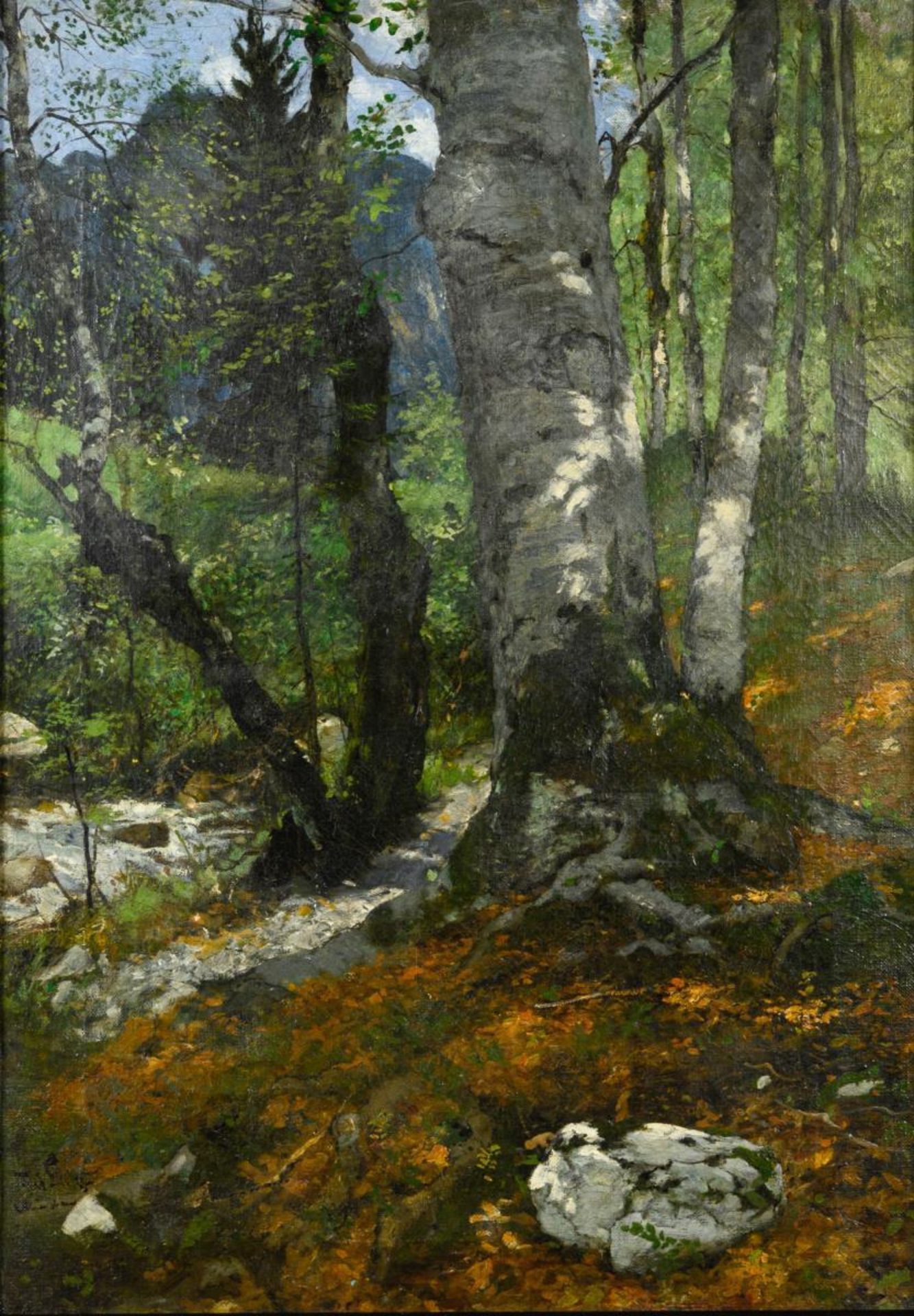 LECKE, Ferdinand (1859 - 1923). "Wald bayrisch Zell".