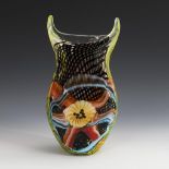 Vase mit Blütendekor. Murano.