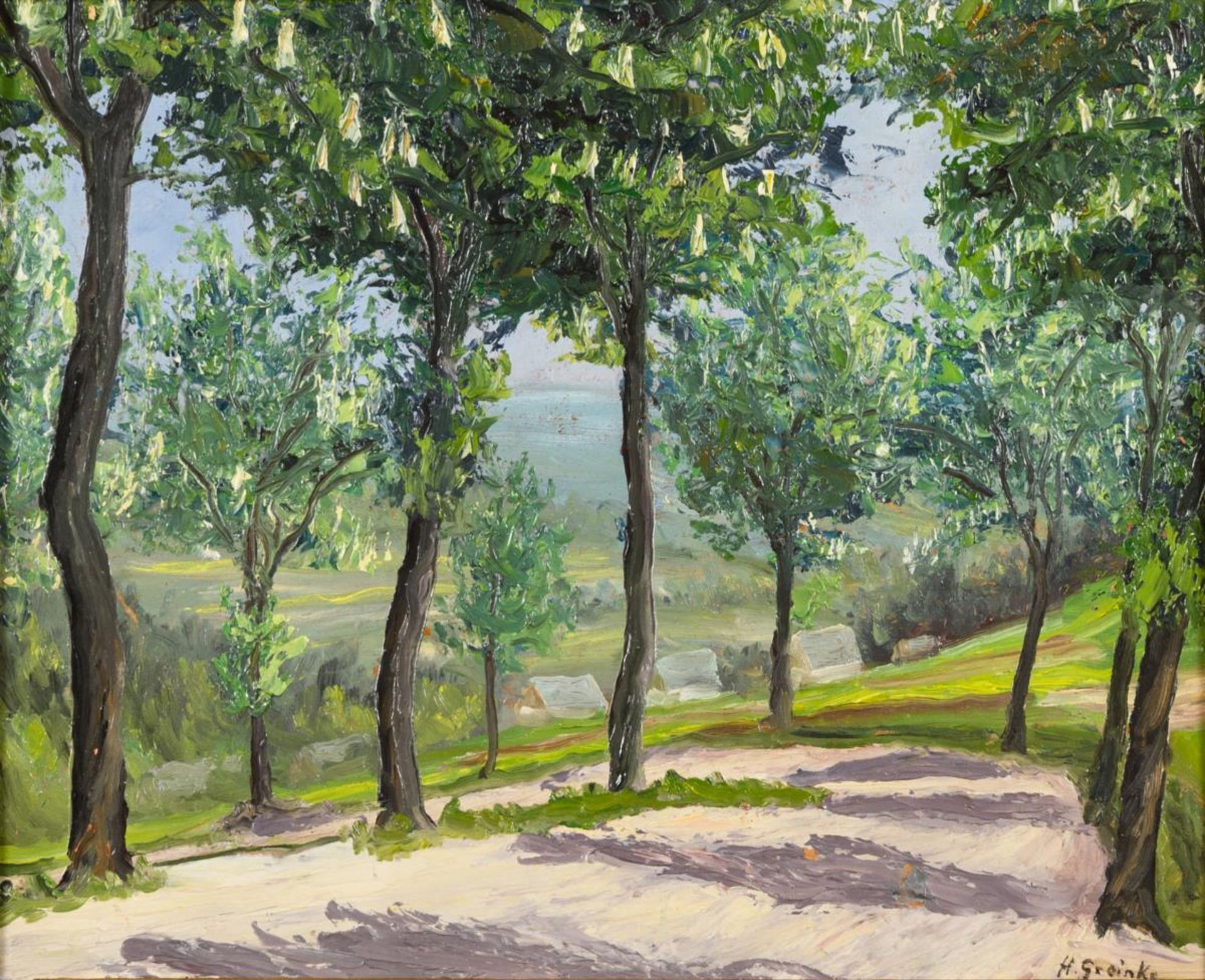 GREINKE, Hans (1891 Berlin - 1960 Weimar). Thüringer Landschaft.