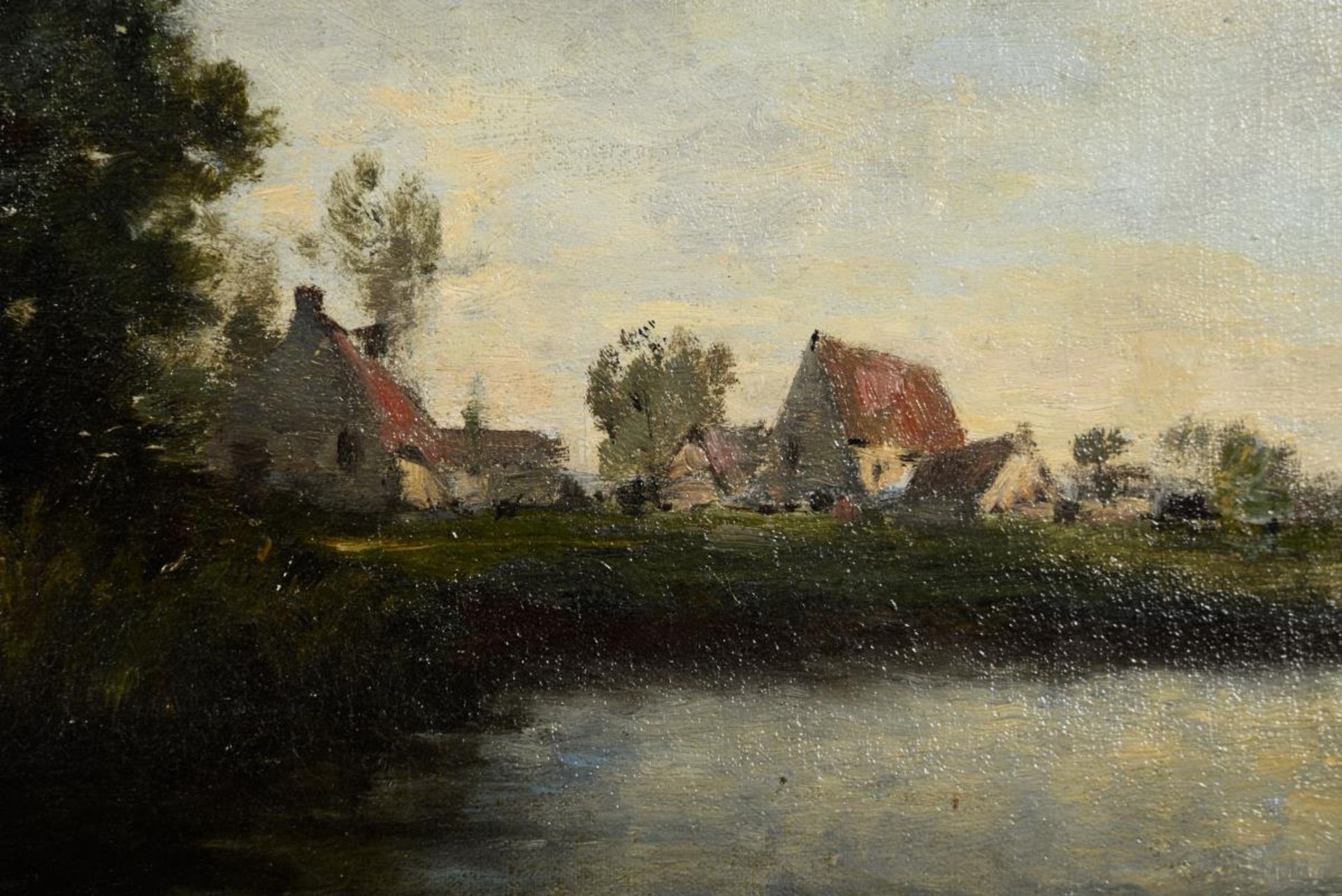 TROUILLEBERT, Paul Désiré (1829 Paris - 1900 ebd.). Landschaft bei Barbizon. - Image 2 of 5