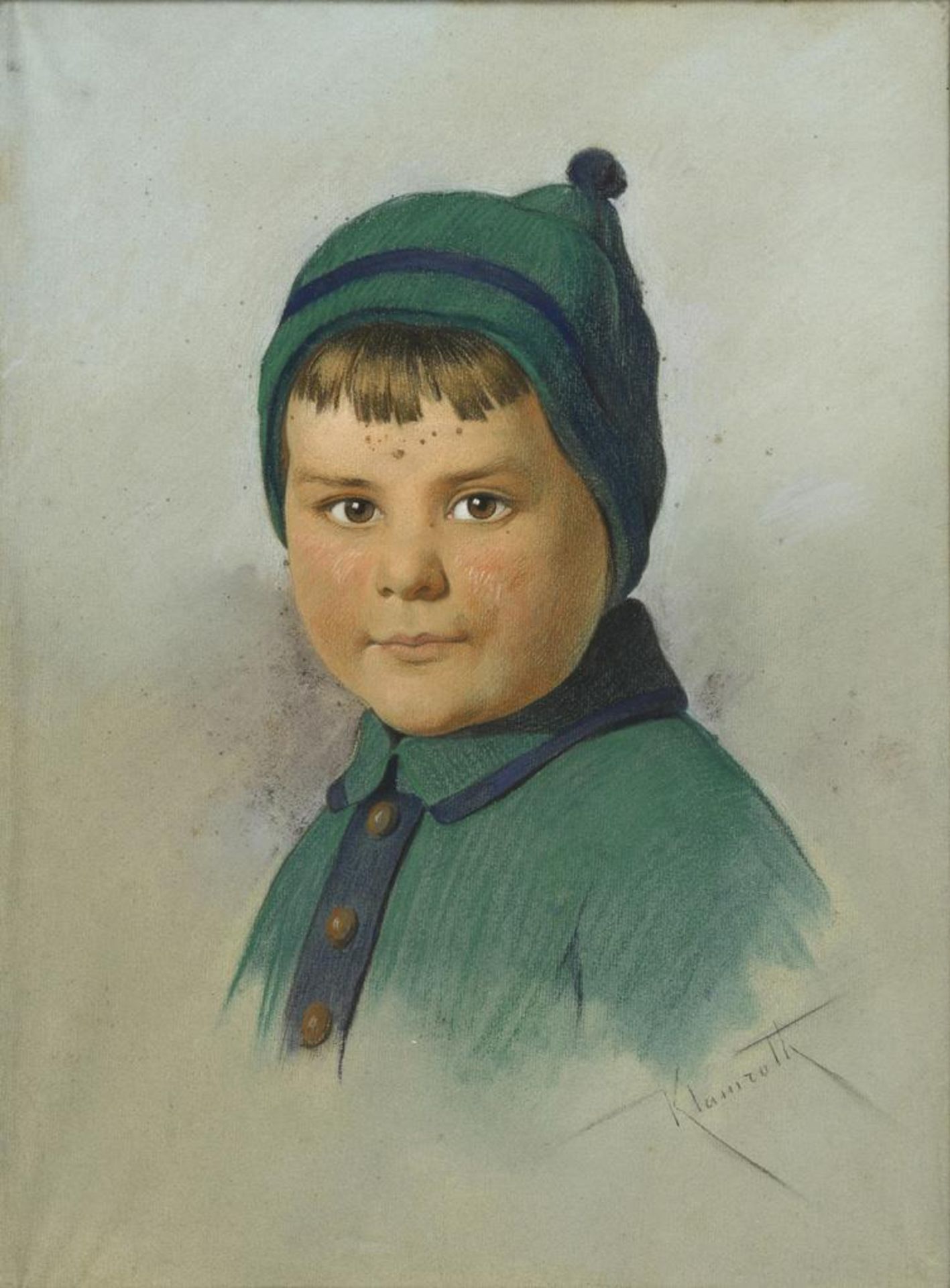 KLAMROTH, Anton (1860 Moskau -1929 Leipzig). Jungenbildnis.