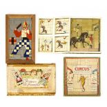 2 seltene Mosaikspiele "Circus" und "Puppenmosaik".  Carl Brandt, Junior.