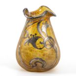 Jugendstil-Vase mit Silberoverlay. Lötz.| siehe Nachtrag