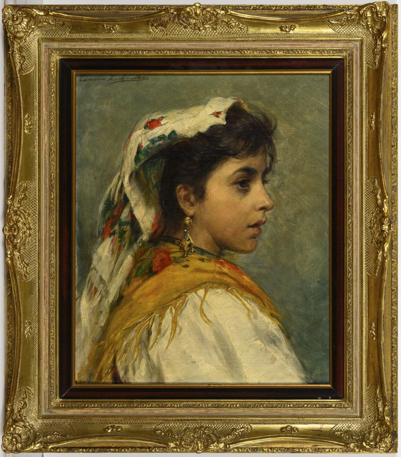 ZACH-DORN, Camilla (1859 Braunschweig - 1940 ebd.). Mädchenbildnis. - Bild 3 aus 4