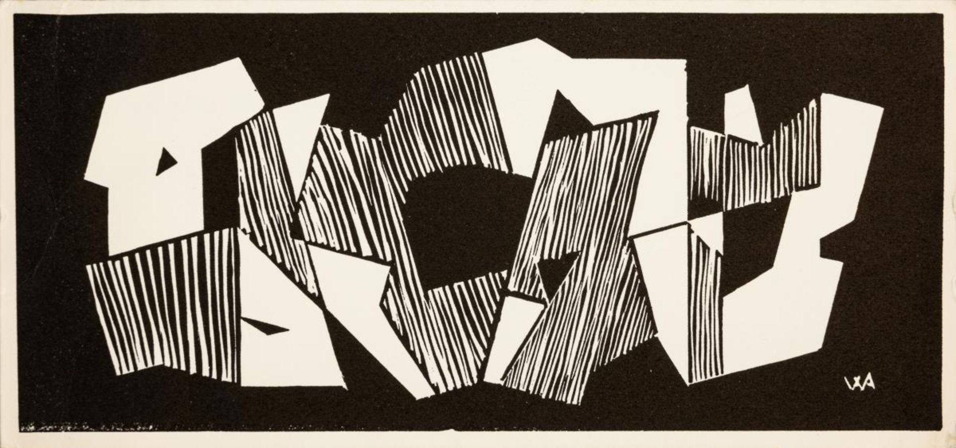 ALKEMA, Wobbe  (1900 Nieuw-Buinen - 1984 Kampen). Konvolut Neujahrsgrüße mit abstrakten Werken. - Bild 12 aus 15