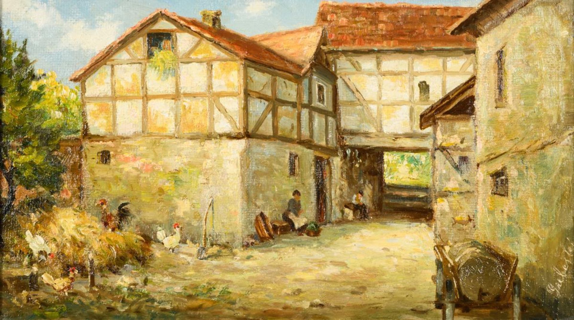 GREBESTEIN, Ferdinand (1883 Niederhone - 1974 Eschwege). Bauernhof.