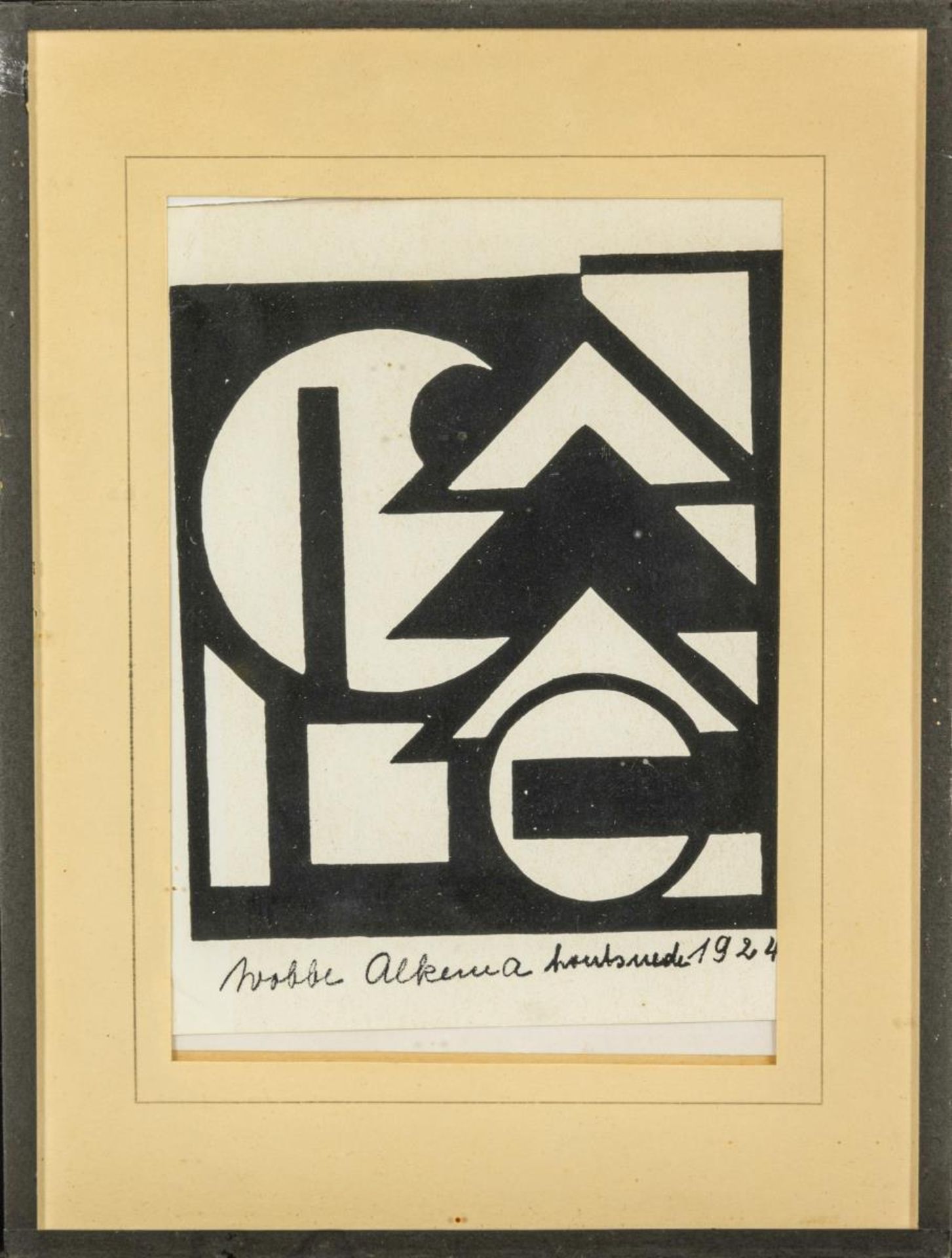 ALKEMA, Wobbe  (1900 Nieuw-Buinen - 1984 Kampen). Konvolut Neujahrsgrüße mit abstrakten Werken. - Bild 3 aus 15