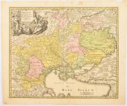 HOMANN, Johann Baptist (1664 Oberkammlach - 1724 Nürnberg). Landkarte der Ukraine.